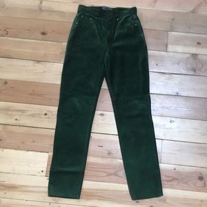 Vintage Green Leather Versace Pants. Size 30. *fit like a 28.